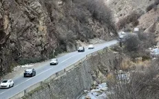ترافیک سنگین در جاده چالوس