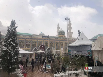 رای گیری در جوار مزار سپهبد شهید حاج قاسم سلیمانی در یک روز برفی +تصاویر