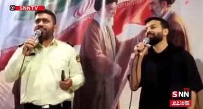 حماسه سرایی بختیاری نیروی حافظ امنیت در اجتماع مردم ایذه + فیلم