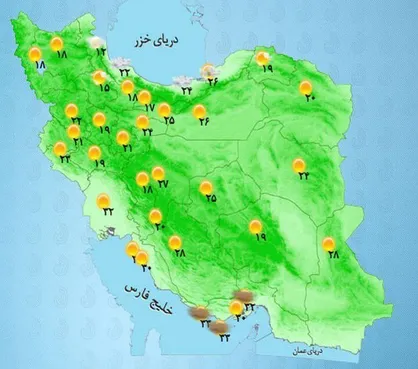 پیش&zwnj;بینی جو آرام در اکثر مناطق کشور