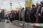 آیین تشییع پیکر شهیده معصومه کرباسی، اولین بانوی ایرانی شهید در راه قدس و حجت‌الاسلام شهید محمد صباحی، امام جمعه کازرون امروز یکشنبه ۶ آبان ۱۴۰۳ با حضور پرشور مردم شیراز برگزار شد.
