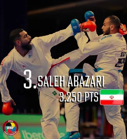 صالح اباذری در میان ۵ کاراته&zwnj;کا برتر سنگین&zwnj;وزن سال جهان