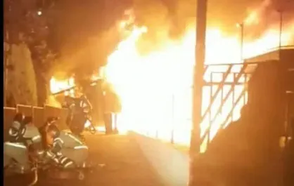 حریق در مجموعه ورزشی شهرک امید تهران