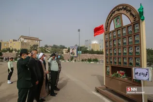 وداع با شهید مصطفی نامور در صبحگاه مشترک نیروهای مسلح قم
