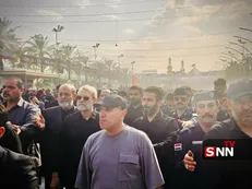 عکس / حضور علی لاریجانی در بین الحرمین
