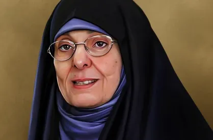 نقاشی چهره بانوی فیلسوف ایرانی طوبی کرمانی