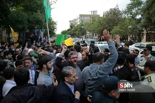 تجمع اعتراض آمیز دانشجویان مشهد به سیاست های وزارت امور خارجه 