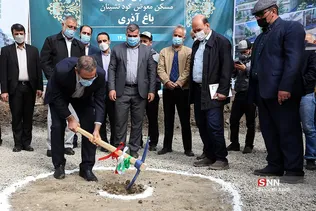 آیین کلنگ زنی طرح تامین مسکن جایگزین گودنشینان باغ آذری