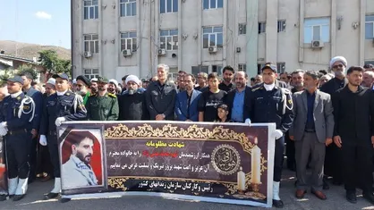 وداع با شکوه مردم شهرستان رودبار با شهید وطن