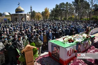 تشییع پیکر خلبان شهید «صادق فلاحی» در شیراز