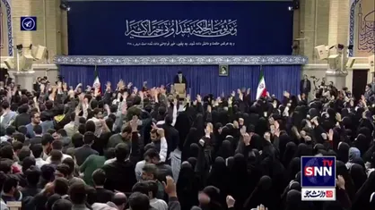 هم&zwnj;اکنون، ورود رهبر انقلاب اسلامی به حسینیه امام خمینی و آغاز دیدار رمضانی دانشجویان با رهبر انقلاب