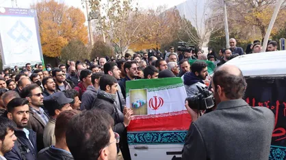 مراسم تشییع پیکر شهدای گمنام در چهارمحال و بختیاری+ تصاویر