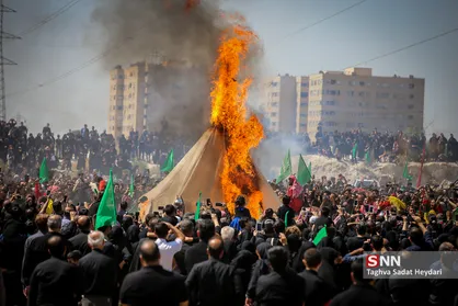 مراسم خیمه سوزان روز عاشورا در دولت آباد تهران