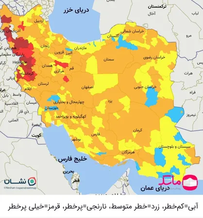 آخرین آمار رنگ&zwnj;بندی کرونایی شهرها/ ۲۹ شهرستان در وضعیت قرمز