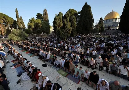 حضور ۸۰ هزار نفر در نماز عید قربان در مسجد الاقصی