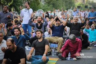 مراسم دعای عرفه در خیابان سعدی