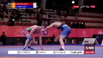 نماینده ایران حریف آمریکایی را زمین گیر کرد/ پایان طوفانی نخودی در آلبانی با مدال طلا