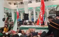 مراسم وداع با پیکر مطهر شهید مهدی کلاته در مسجد مقدس جمکران