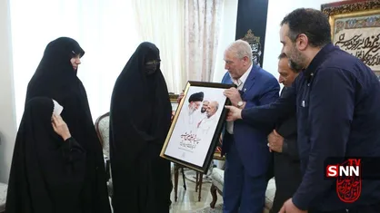 دیدار اعضای دفتر حفظ و نشر رهبر شهید انقلاب با خانواده سپهبد شهید رشید + تصاویر