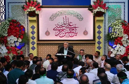 مراسم شب ولادت امام حسن(ع) با نوای حاج منصور ارضی