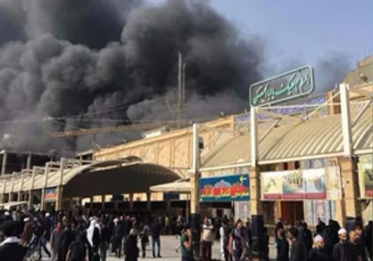 مصدومیت ۴۰ زائر ایرانی بر اثر آتش سوزی در نجف اشرف