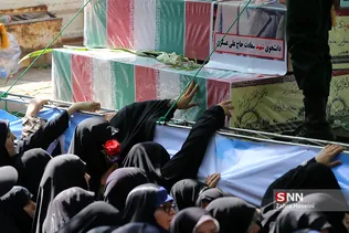 مراسم تشییع پیکر مطهر ۱۵۰ شهید دفاع مقدس در تهران