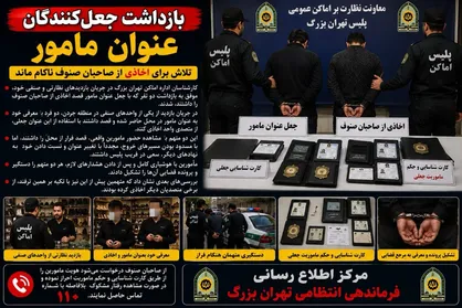 دستگیری ۲ جاعل عنوان مأمور در جردن / تلاش برای اخاذی از صاحبان صنوف ناکام ماند