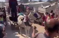 کودکان گرسنه غزه در صف غذا