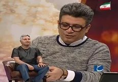 تندیس مهران مدیری در دستان رضا رشیدپور+ عکس