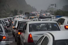ترافیک سنگین محور چالوس در اوج کرونا