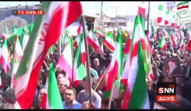 اجتماع عظیم مردمی در مقابل حسینیه اعظم زنجان+فیلم