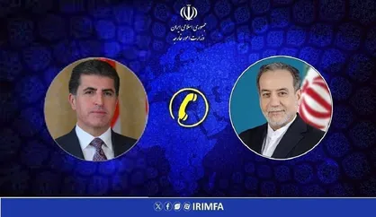 تماس تلفنی وزیر امور خارجه با رئیس اقلیم کردستان عراق
