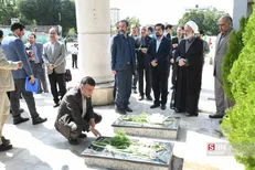 برگزاری آئین ادای احترام به شهدای گمنام در دانشگاه شهید رجایی + تصاویر
