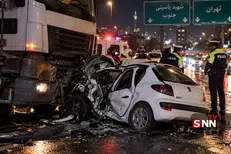 بی‌توجهی به جلو، جان راننده پژو ۲۰۷ را در بزرگراه شهید یاسینی گرفت