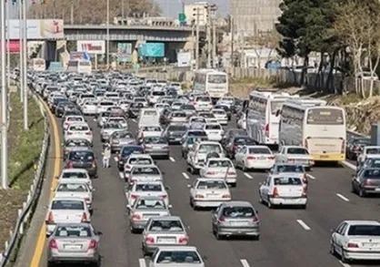 ترافیک سنگین در شش معبر بزرگراهی پایتخت