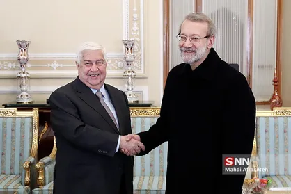 دیدار علی لاریجانی با وزیر امور خارجه سوریه