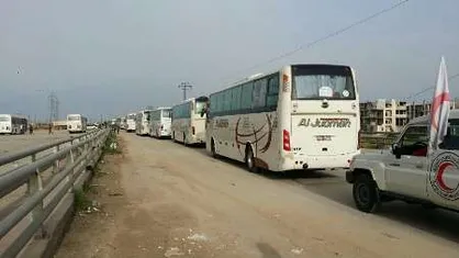 ورود اتوبوس&zwnj;ها به فوعه و کفریا برای خارج کردن ساکنان این ۲ شهرک