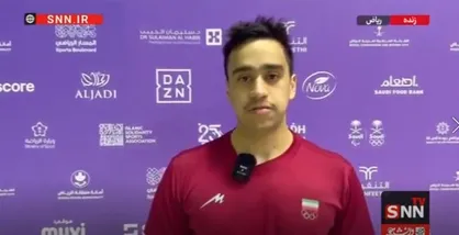 مهدی&zwnj;زاده: خدا را شکر توانستم به عنوان نفر سوم به فینال راه پیدا کنم و امیدوارم که در نهایت روی سکو بایستم و رکورد ملی خودم را ثبت کنم