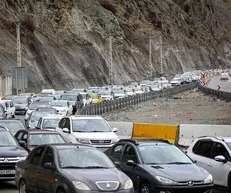 ترافیک سنگین در جاده چالوس