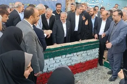 مراسم خشت&zwnj;گذاری طرح مدرسه اولیا با حضور وزیر آموزش و پرورش + فیلم