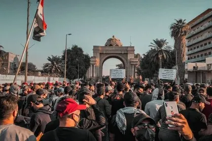 مردم عراق در مقابل &laquo;منطقه سبز&raquo; بغداد تظاهرات کردند