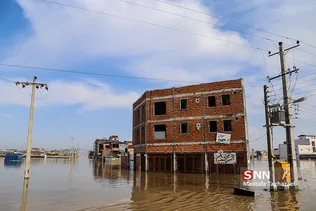 روستای آق قلا در چهارمین روز جاری شدن سیل