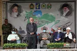 وداع با شهید مصطفی نامور در صبحگاه مشترک نیروهای مسلح قم
