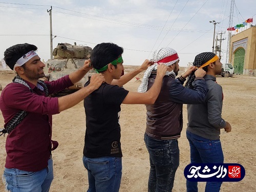 ۲۰۰ نفر از دانشجویان خواهر و برادر دانشگاه رامین در مناطق عملیاتی شلمچه حضور یافتند