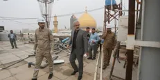 تجهیز سیستم خنک‌کننده صحن حضرت زهرا (س) آغاز شد+ عکس