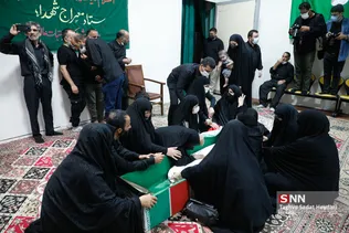 وداع با پیکر شهید مدافع حرم عین‌الله مصطفایی