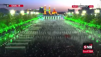 اذان مغرب به افق کربلای معلی/ همزمان با شب اول ماه عزای اباعبدالله الحسین(ع) خیابان های اطراف حرم و بین الحرمین مملو از حضور عاشقان سیدالشهدا(ع) شد