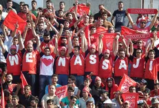 حضور هواداران پرشور نساجی در ورزشگاه تختی