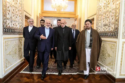 دیدار محمدجواد ظریف و حامد کرزای رئیس جمهور سابق افغانستان
