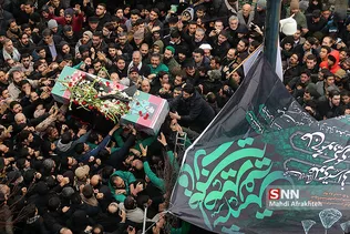 تشییع و تدفین شهید مدافع وطن محمد حسین حدادیان